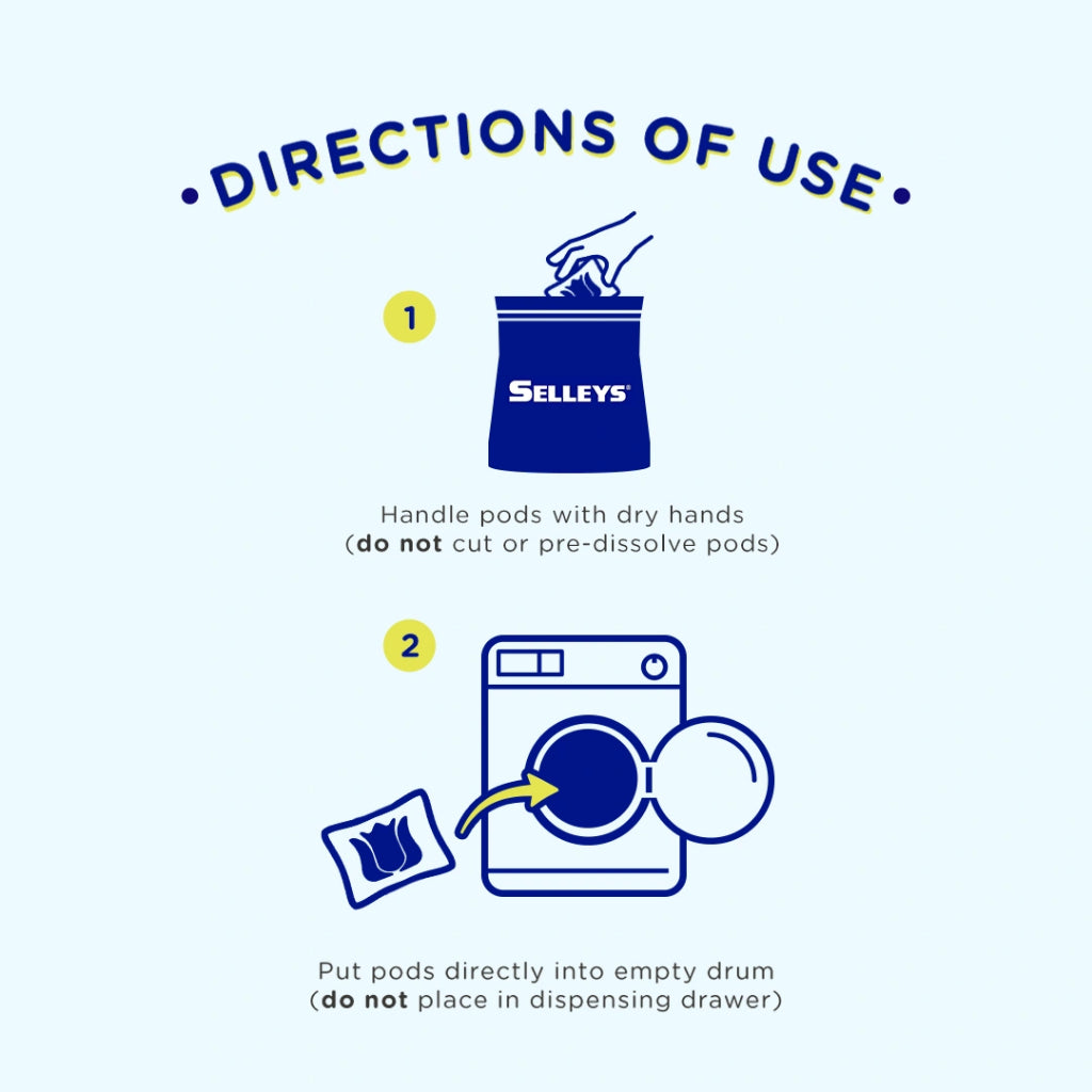 Selleys Laundry Pods Refill Pack [60 Pods] | Concentrated Detergent Pods | De...