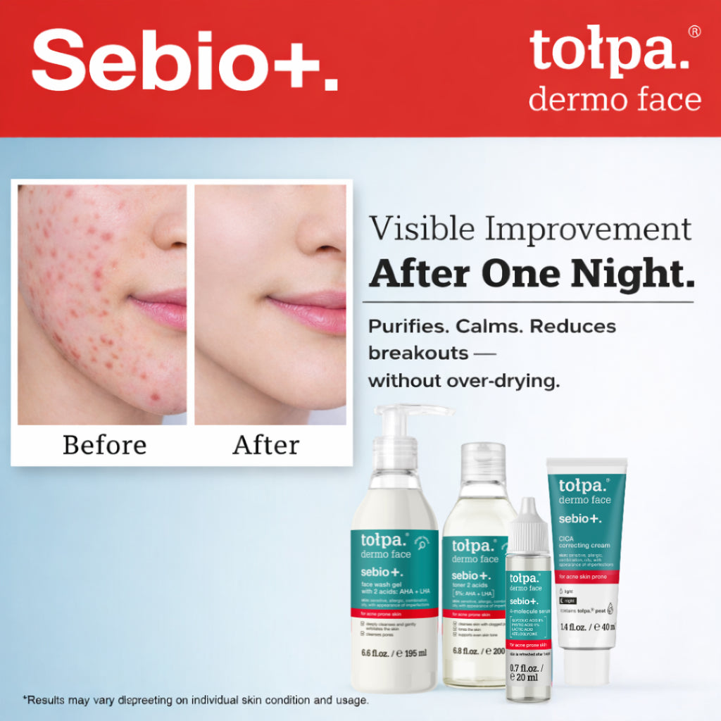 Tolpa Sebio+ CICA Correcting Cream Reduces Redness Matte Finish | 40ml