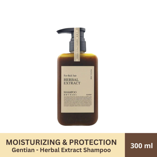 KAFEN Herbal Extract Gentiana Scabra Shampoo 300ml | Moisturizing, Color Protection & Scalp Purifying Shampoo