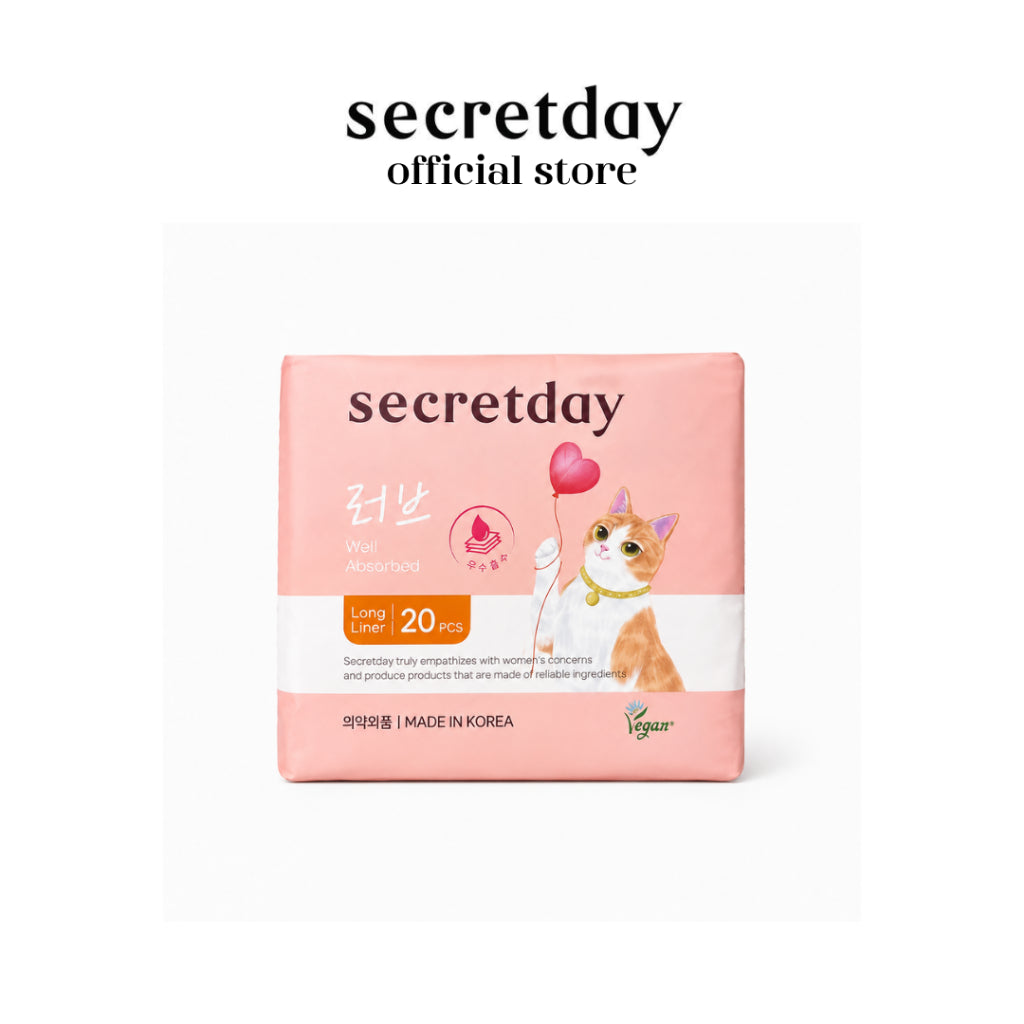 SECRETDAY Love Plus Long Liner 18cm 20s | Strong Absorption | Prevent Leakage | Suitable for Sport Wear