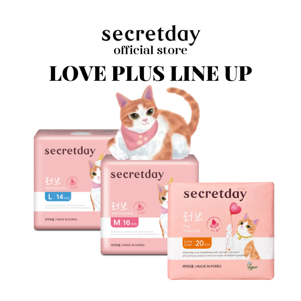 SECRETDAY Love Plus Line Up Sanitary Pad | Action Wear | Strong Absorption | Prevent Leakage | Suitable for Sport Wear