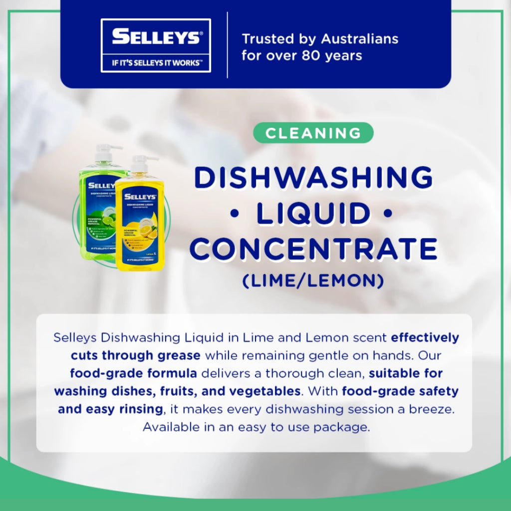Selleys Dishwashing Liquid Concentrate 2L | Powerful Grease Removal | Gentle ...