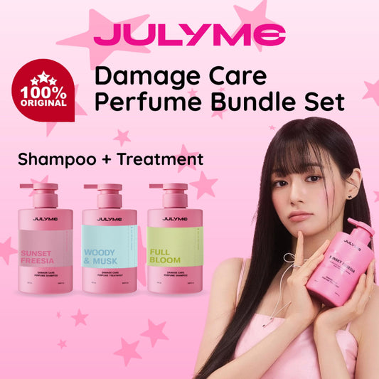 JULYME Damage Care Perfume Shampoo + Treatment Set 500ml | Keratin Repair, Anti Hair Loss, Smooth & Shine Hair
