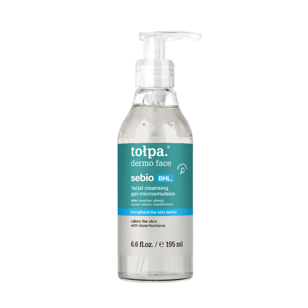 Tolpa Sebio BHL Microemulsion Gel Cleanser 195ml | Acne Cleanser | Controls Oil | Non-Drying | Hydrate Skin