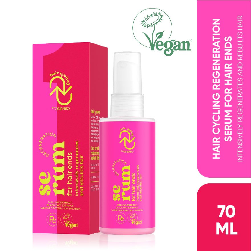 ONLYBIO Hair Cycling Regeneration Serum for Ends | Repair Hair Serum for Dry, Frizzy, Split Ends & Damaged Hair