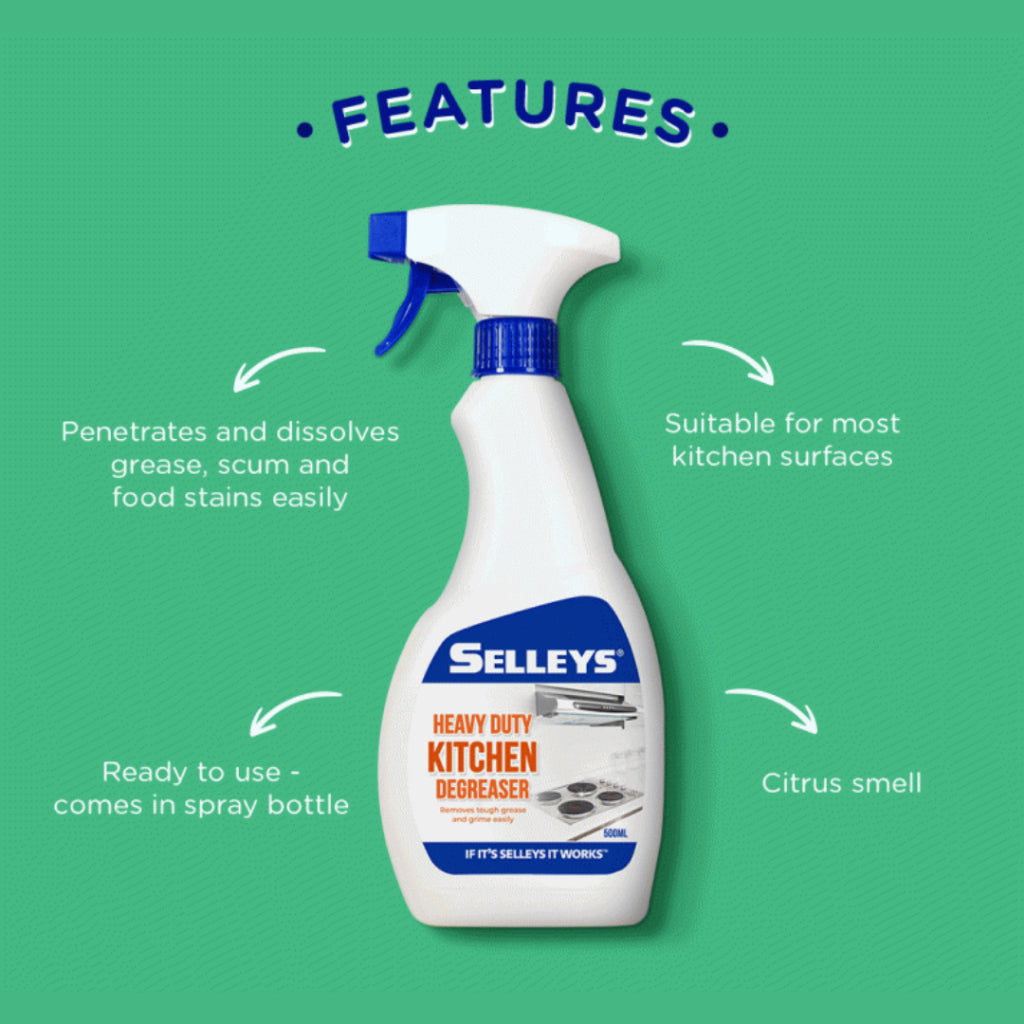 Selleys Heavy Duty Kitchen Degreaser 500ml | Tough Grease Remover | Oil & Gri...