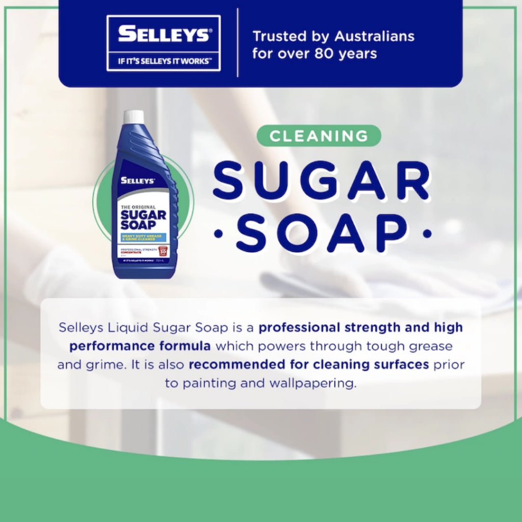 Selleys Sugar Soap 750ml | Pre-Paint Cleaner | Grease, Grime & Dirt Remover |...