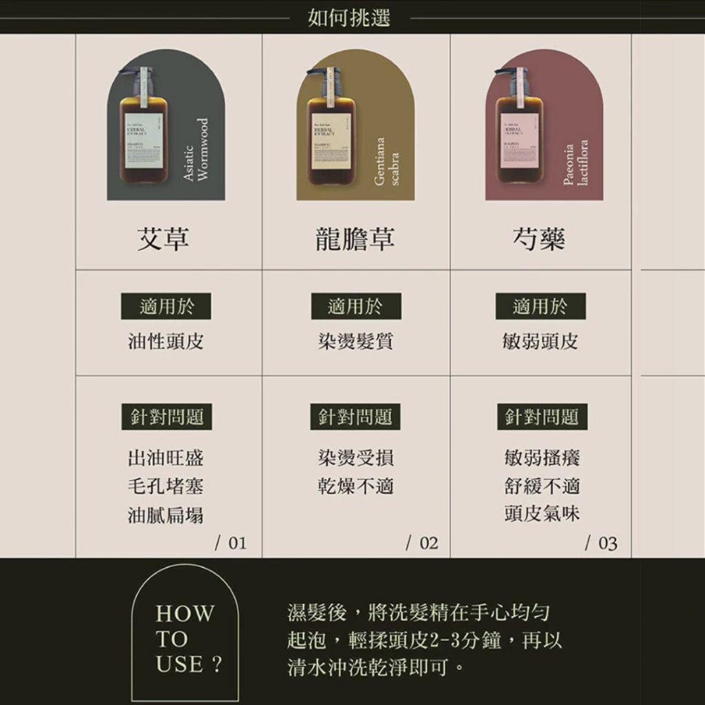 KAFEN Herbal Extract Artemisia Shampoo 300ml | Oil Control, Scalp Soothing & Odor Care Shampoo