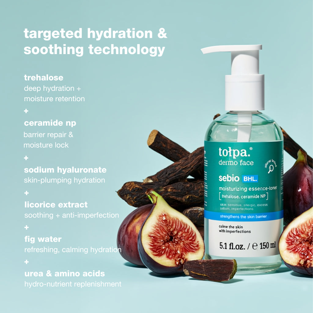 Tolpa Sebio BHL Moisturizing Essence Toner 150ml | Acne-Prone Skin | Hydrating & Soothing | Lightweight