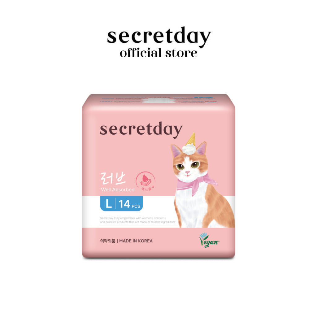 SECRETDAY Love Plus Line Up Sanitary Pad Large 29cm 16s | Strong Absorption | Prevent Leakage | Suitable for Sport Wear