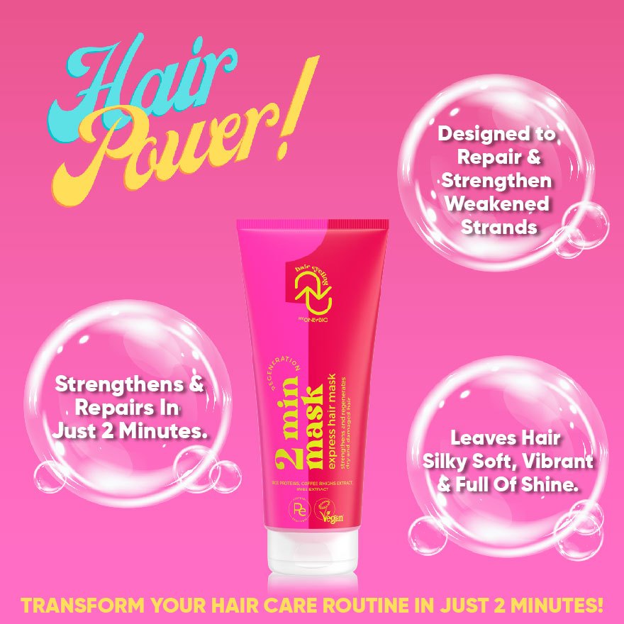 ONLYBIO Hair Cycling Regeneration 2 Mins Express Hair Mask | Quick Nourishing Hair Treatment for Smooth & Soft Hair
