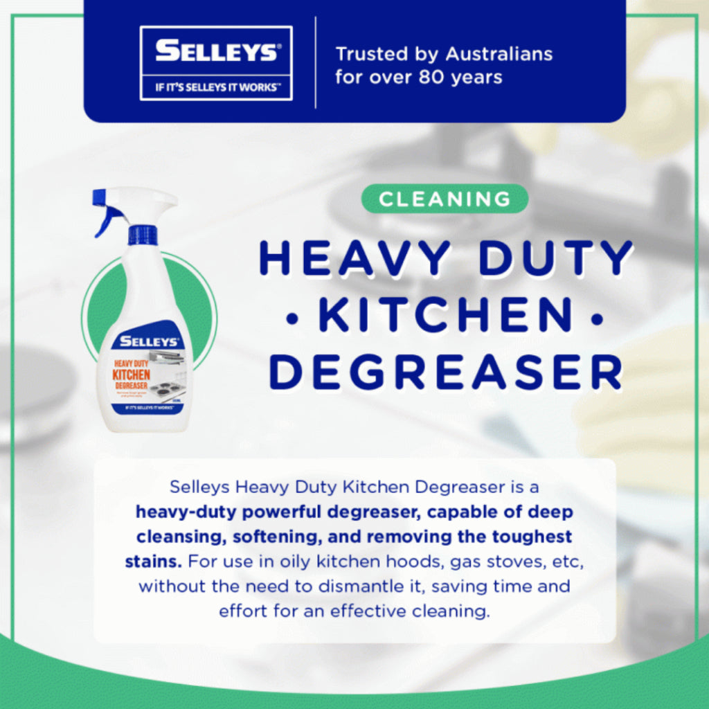 Selleys Heavy Duty Kitchen Degreaser 500ml | Tough Grease Remover | Oil & Gri...
