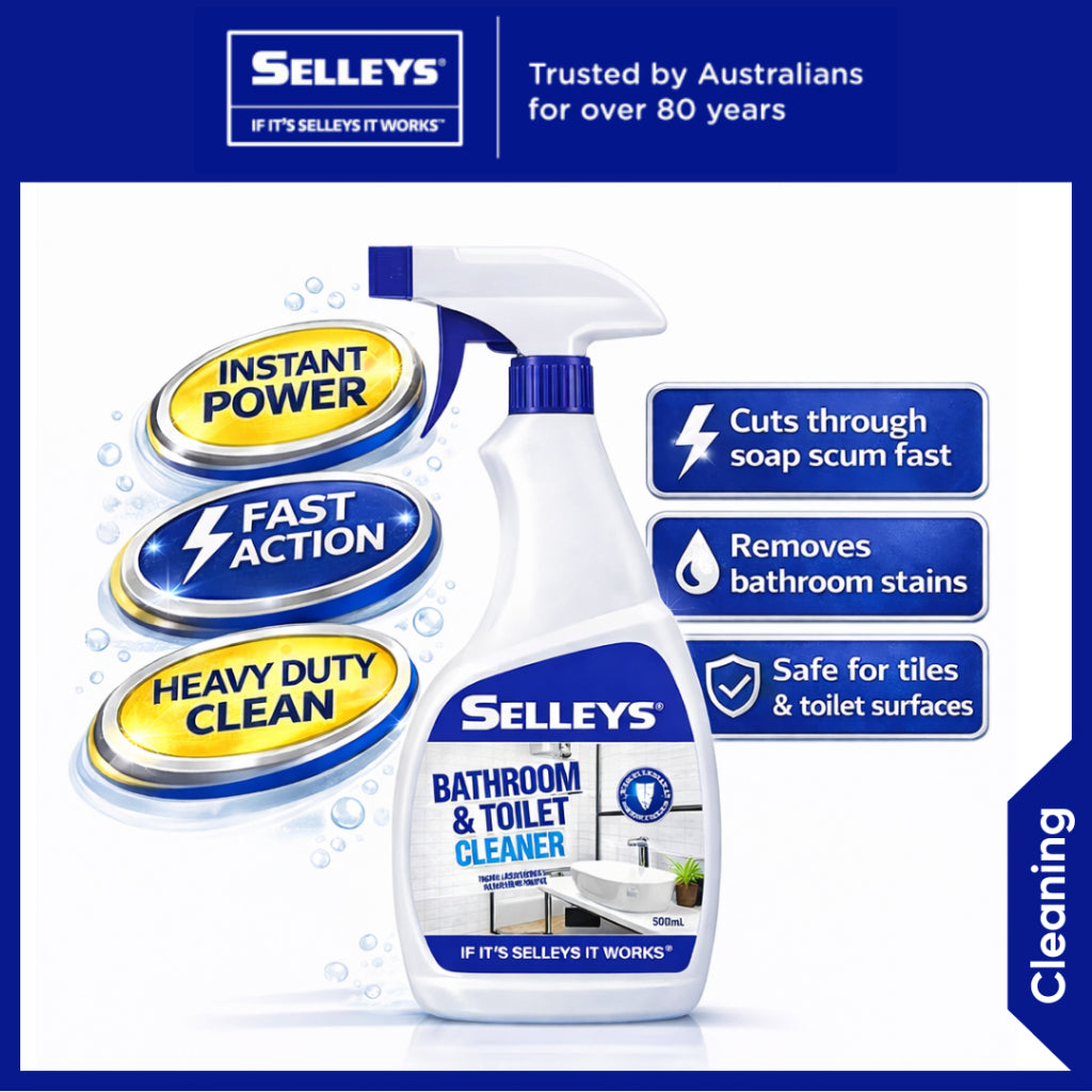 Selleys Bathroom Toilet Cleaner 500ml | Powerful Stain Removal | Limescale, G...