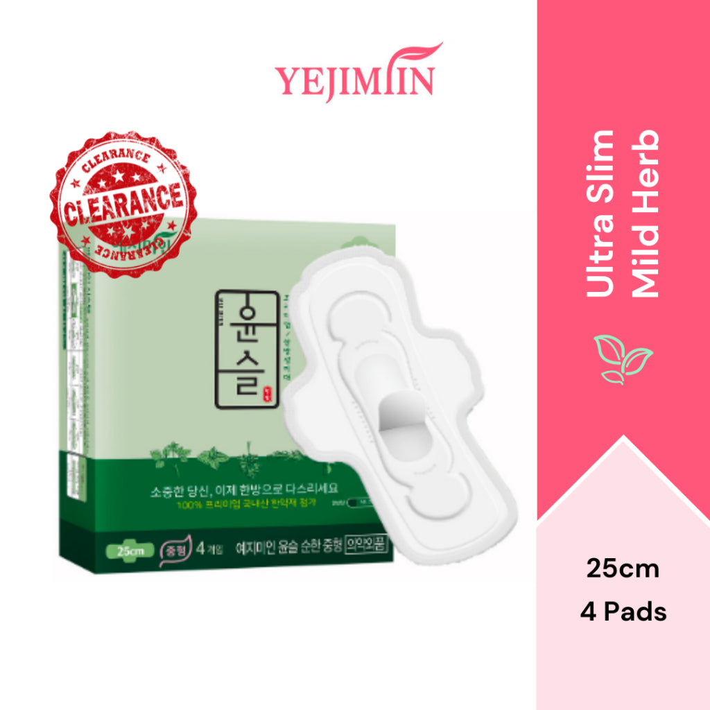 ###[SHORT EXPIRY]YEJIMIIN Sanitary Pad Mild Herb (25cm x 4s)