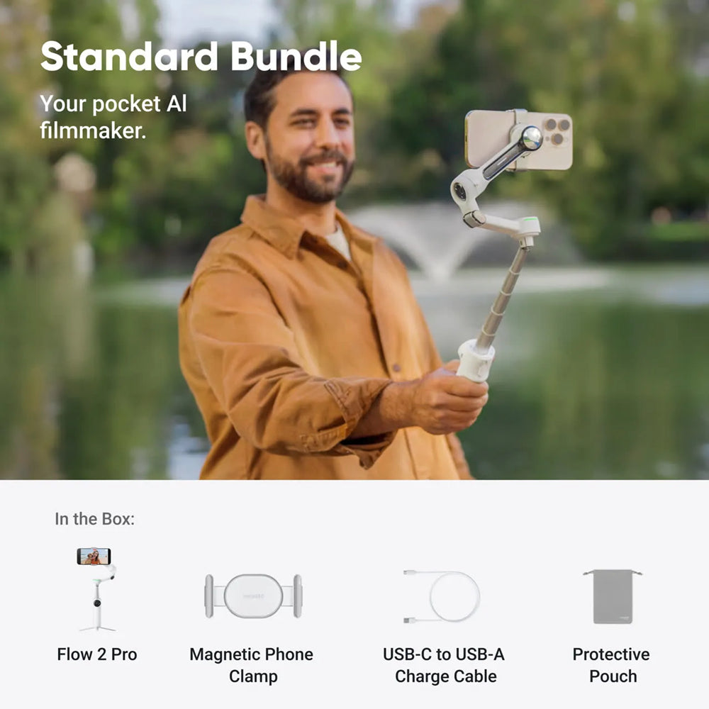 Insta360 Flow 2 Pro Ultimate AI Tracking Stabilizer / Your Pocket AI Film Maker