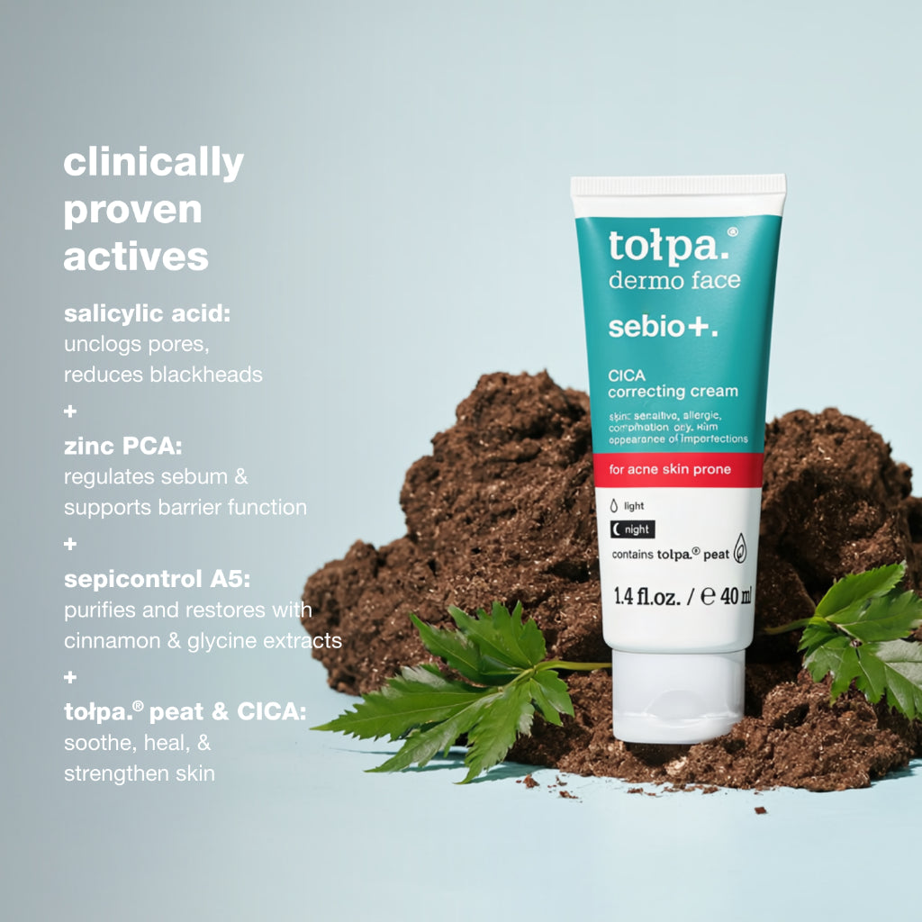 Tolpa Sebio+ CICA Correcting Cream Reduces Redness Matte Finish | 40ml