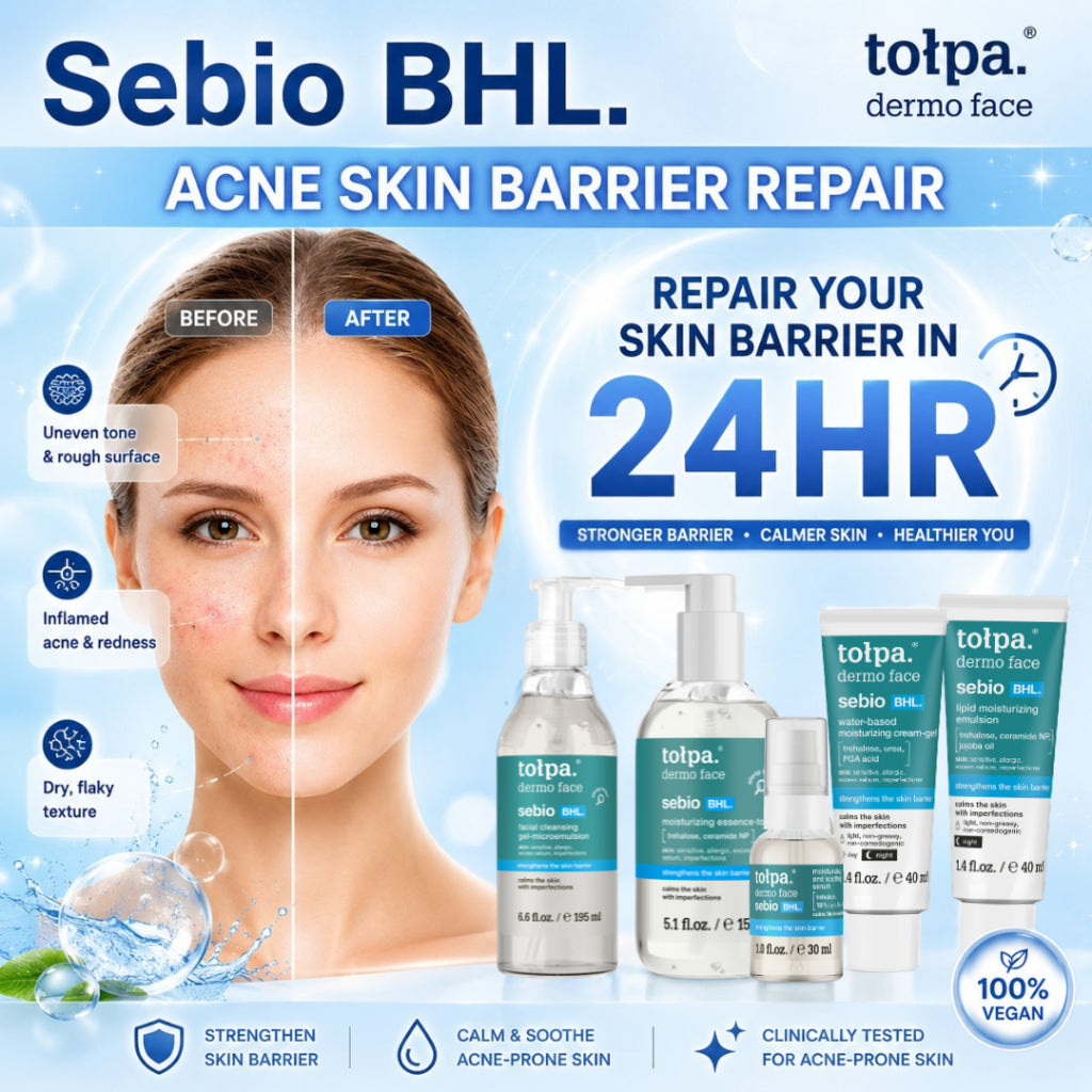 Tolpa Sebio BHL Repair Skincare Set | Cleanser | Essence | Serum | Moisturizer