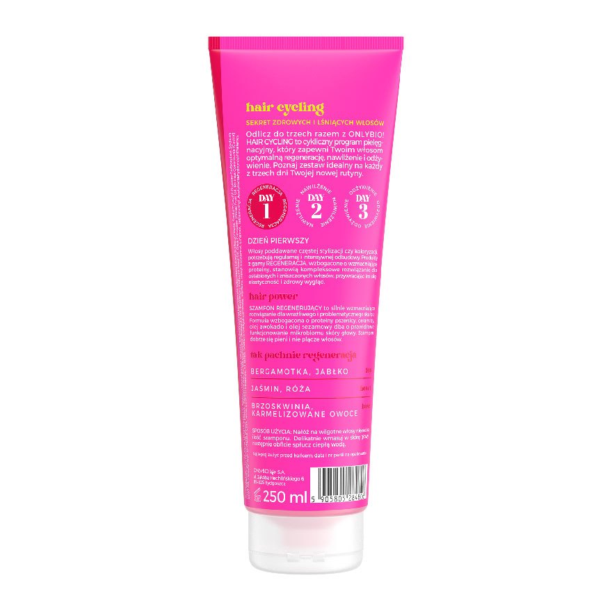 ONLYBIO Hair Cycling Regeneration Shampoo for Hair & Scalp | Repair Scalp Care Shampoo for Dry, Damaged & Frizzy Hair