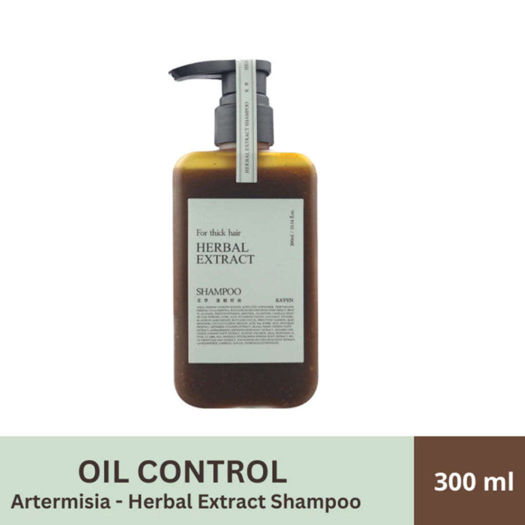 KAFEN Herbal Extract Artemisia Shampoo 300ml | Oil Control, Scalp Soothing & Odor Care Shampoo