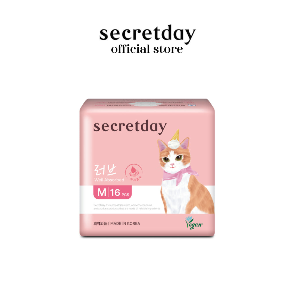 SECRETDAY Love Plus Medium 24.5cm 16s | Strong Absorption | Prevent Leakage | Suitable for Sport Wear