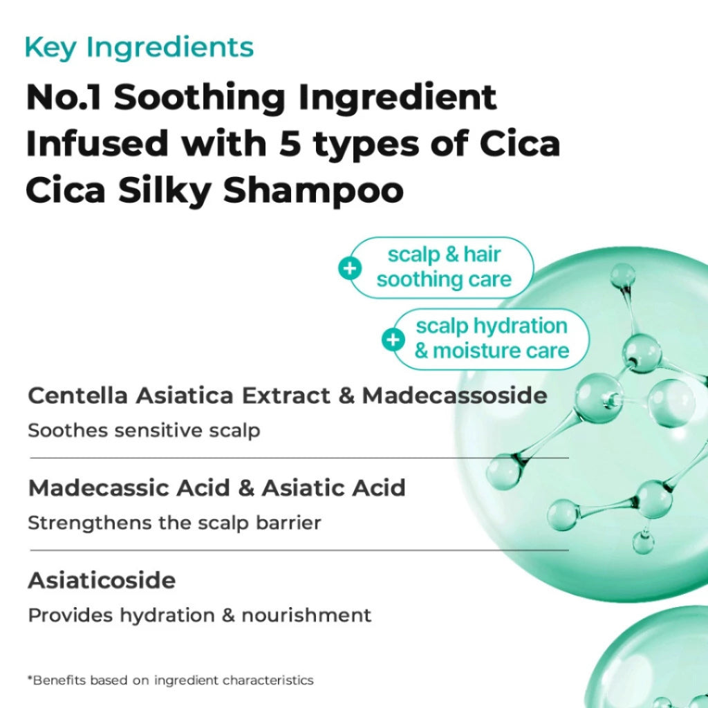 [READY STOCK] GRAFEN Cica Silky Shampoo for Sensitive Scalp | Anti Hairloss 500ml