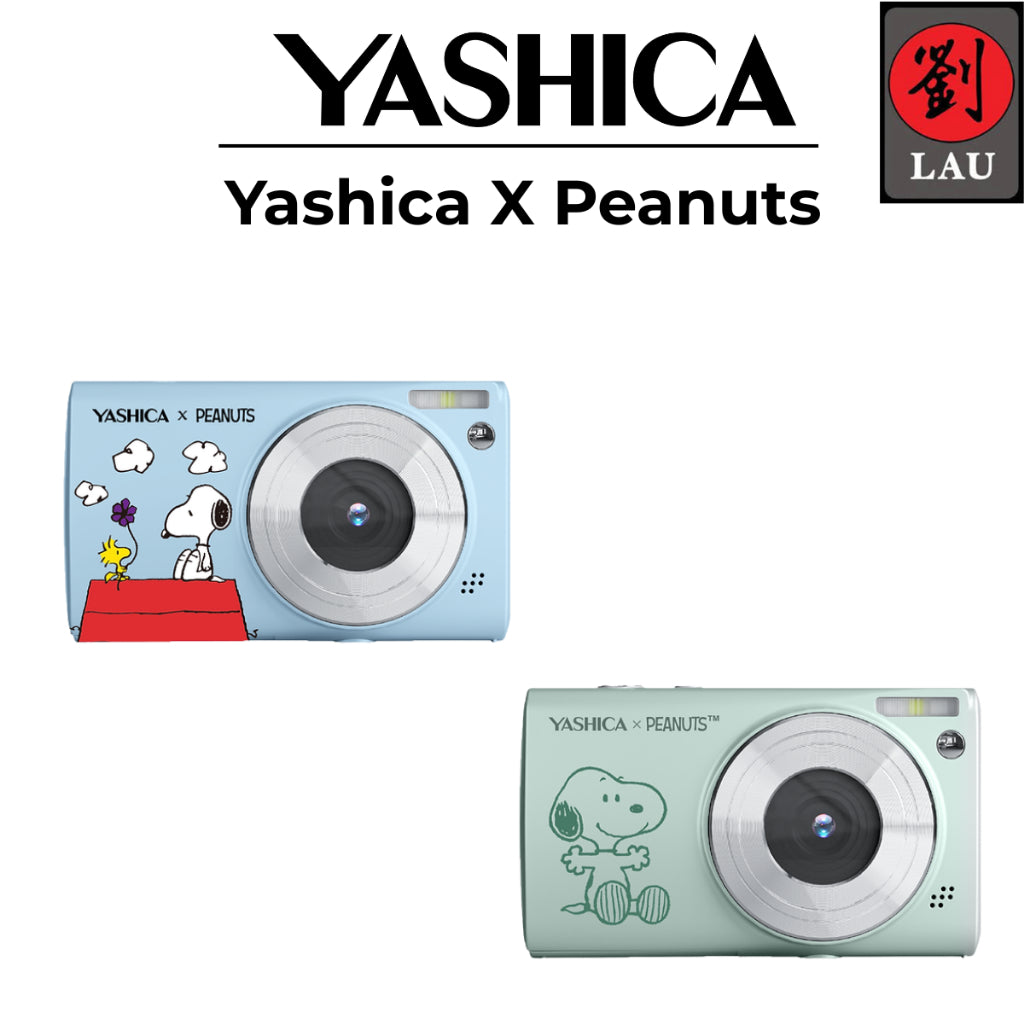 Yashica X Peanuts (Snoopy version) Compact Digital Camera DP-100 (Blue Sky/Sage) [1-YEAR WARRANTY]