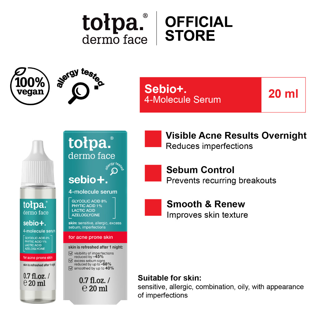 Tolpa Sebio+ 4-Molecule Serum Reduces Skin Texture Prevent Breakouts | 20ml