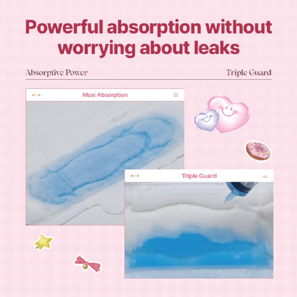 SECRETDAY Love Plus Medium 24.5cm 16s | Strong Absorption | Prevent Leakage | Suitable for Sport Wear