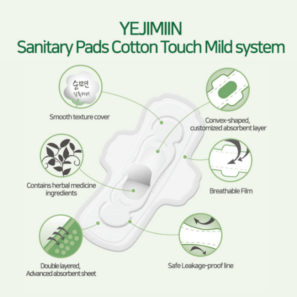 ###[SHORT EXPIRY]YEJIMIIN Sanitary Pad Mild Herb (25cm x 4s)