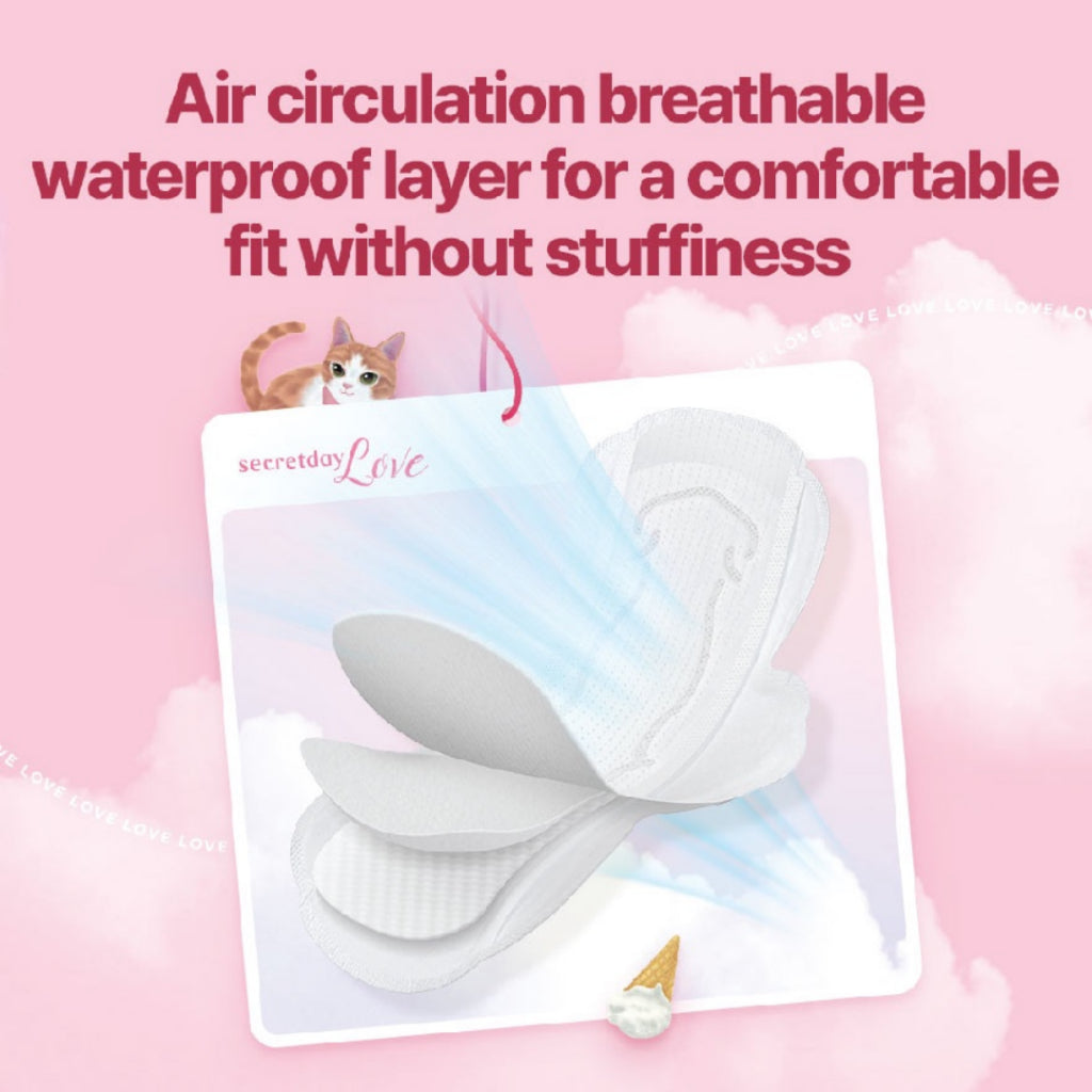 SECRETDAY Love Plus Medium 24.5cm 16s | Strong Absorption | Prevent Leakage | Suitable for Sport Wear