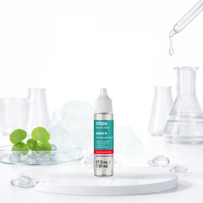 Tolpa Sebio+ Skincare Set | AHA LHA Face Wash Gel, Toner & CICA Correcting Cream for Blemish-Prone Skin