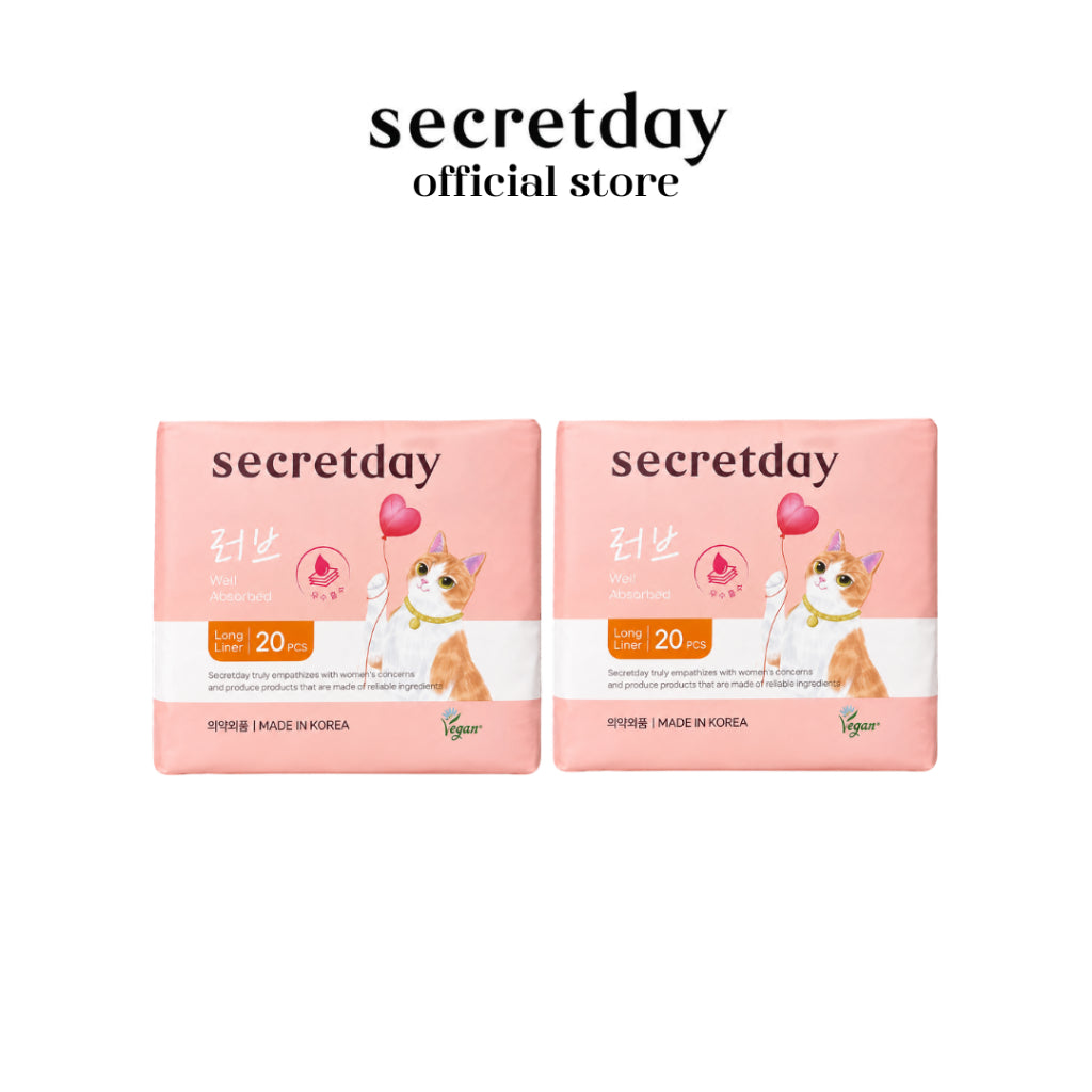 SECRETDAY Love Plus Long Liner 18cm 20s | Strong Absorption | Prevent Leakage | Suitable for Sport Wear