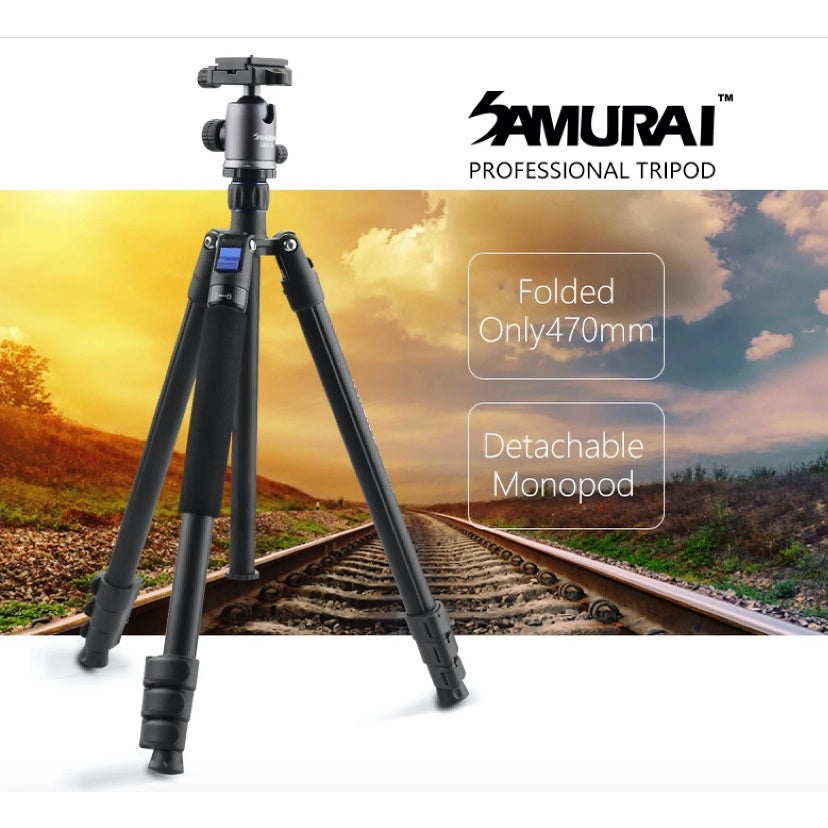 Samurai Outdoor X-Atomic Plus Detachable Monopod (with SBH-50 Ballhead, Black)