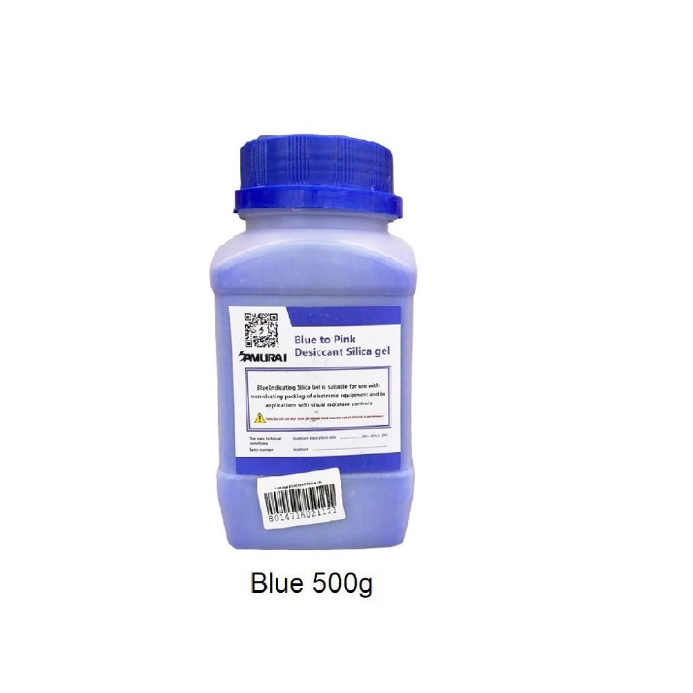 Samurai Desiccant Silica Gel Bottle Blue/Orange (500g)