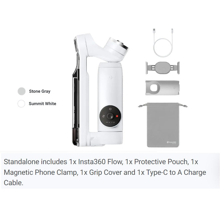 Insta360 Flow - Al Powered Smartphone Gimbal Stabilizer With Built-In Selfie Stick/Tripod And Power Bank (Ready Stock)