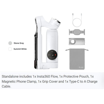 Insta360 Flow - Al Powered Smartphone Gimbal Stabilizer With Built-In Selfie Stick/Tripod And Power Bank (Ready Stock)