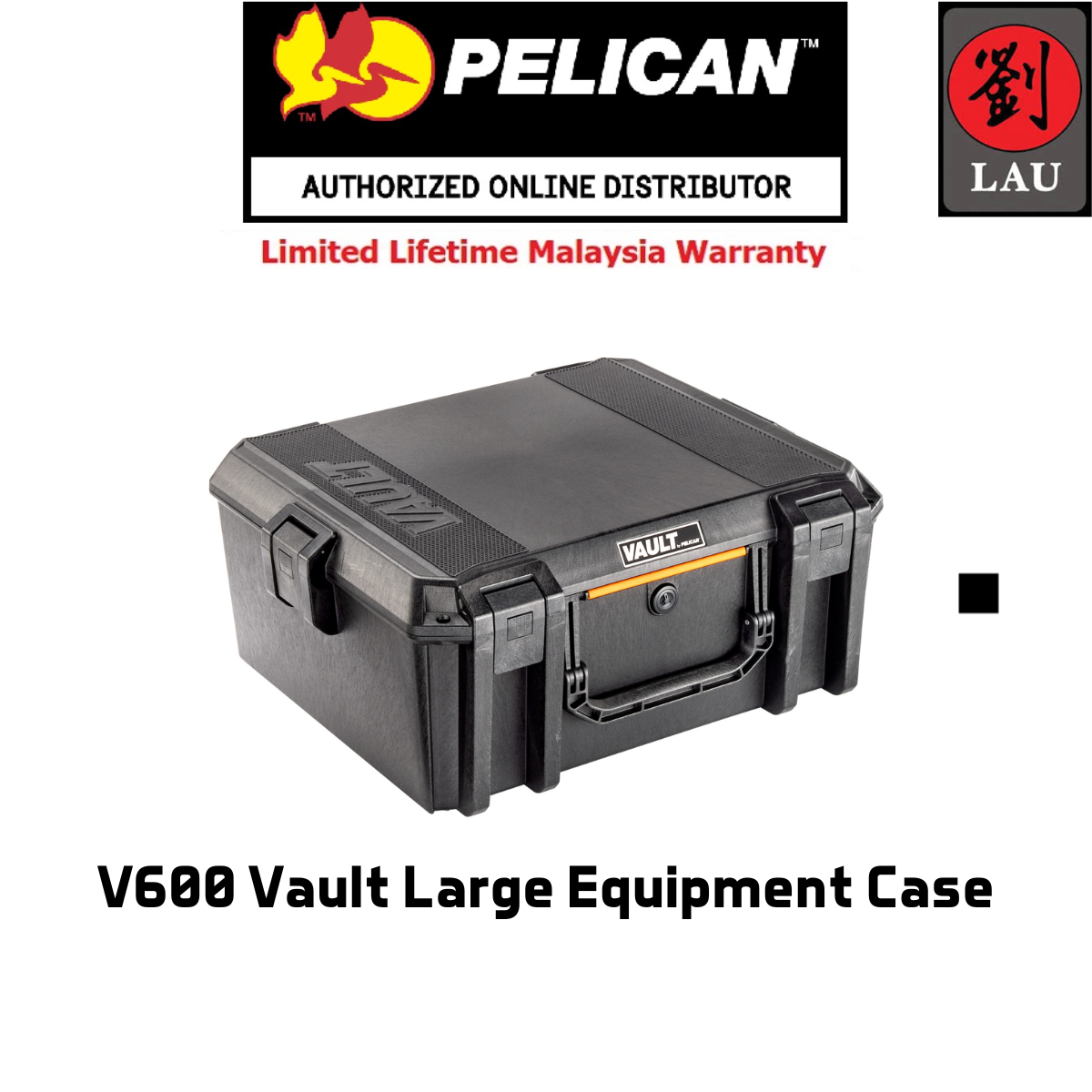 Pelican V600 Vault Large Equipment Case Black With Foam